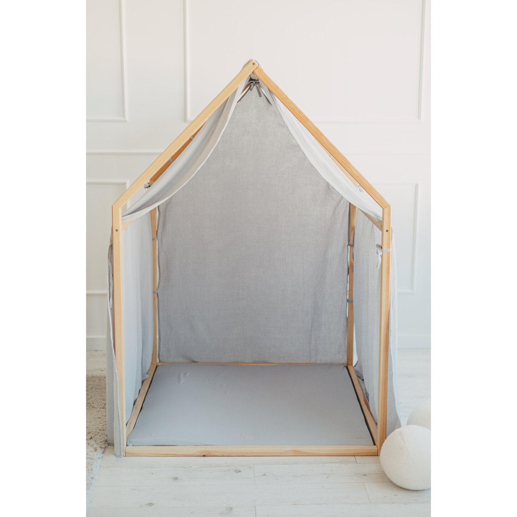 moje. Playhouse Scandi - Mousseline katoen bekleding - Blauw