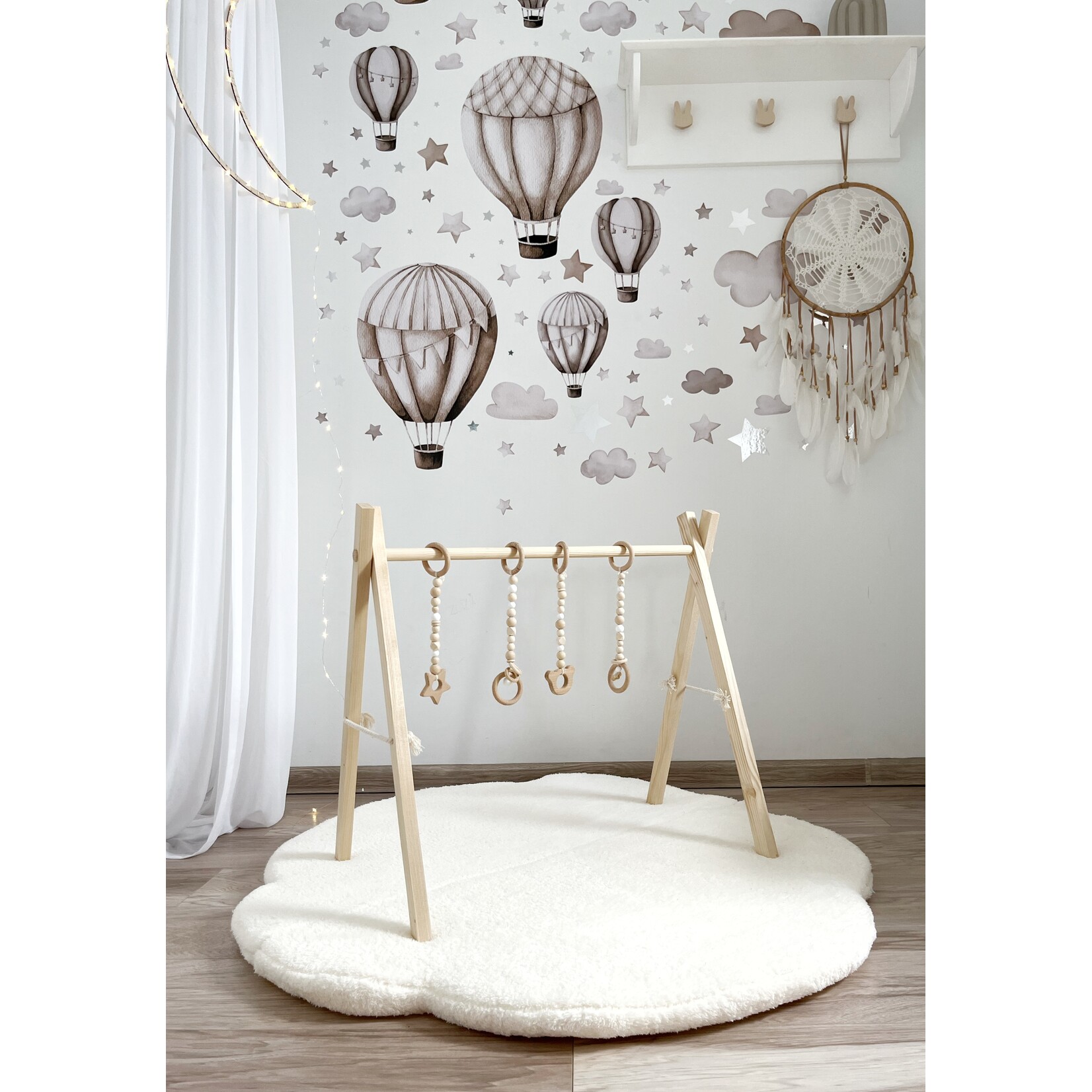 moje. Zachte Cloud Speelmat - Teddy Wit