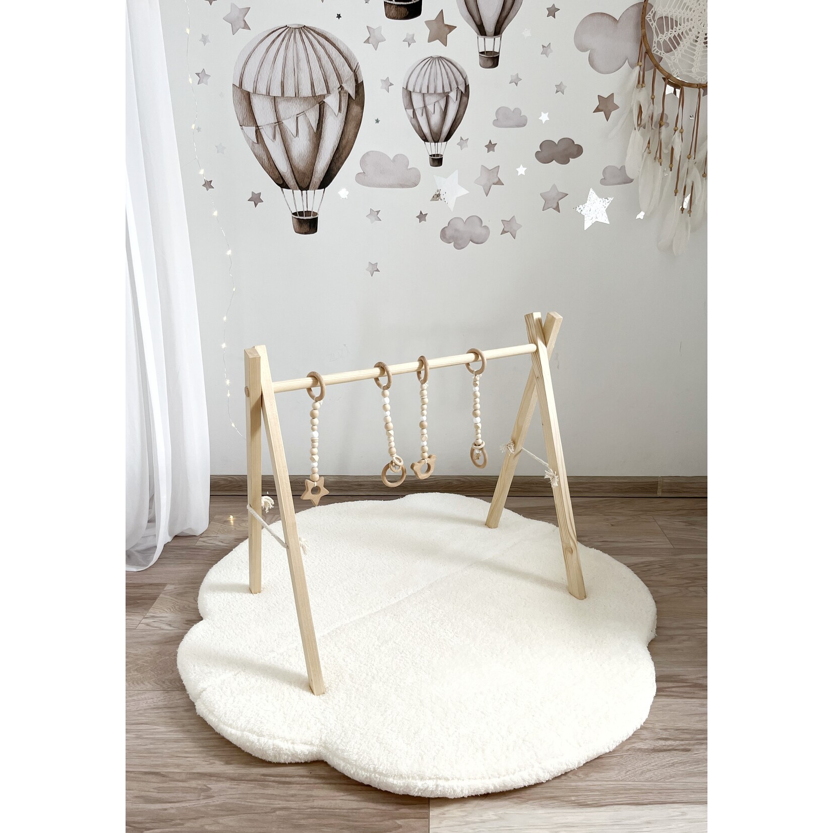 moje. Zachte Cloud Speelmat - Teddy Wit