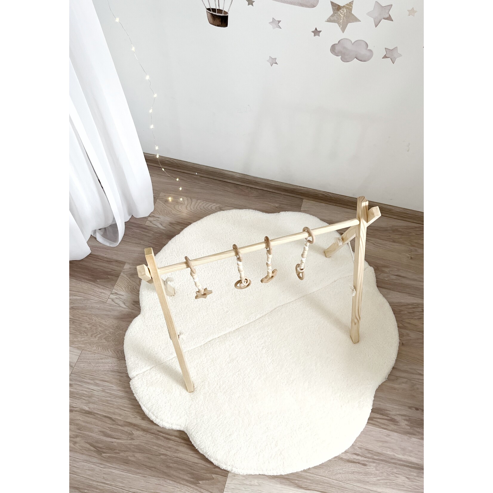 moje. Zachte Cloud Speelmat - Teddy Wit