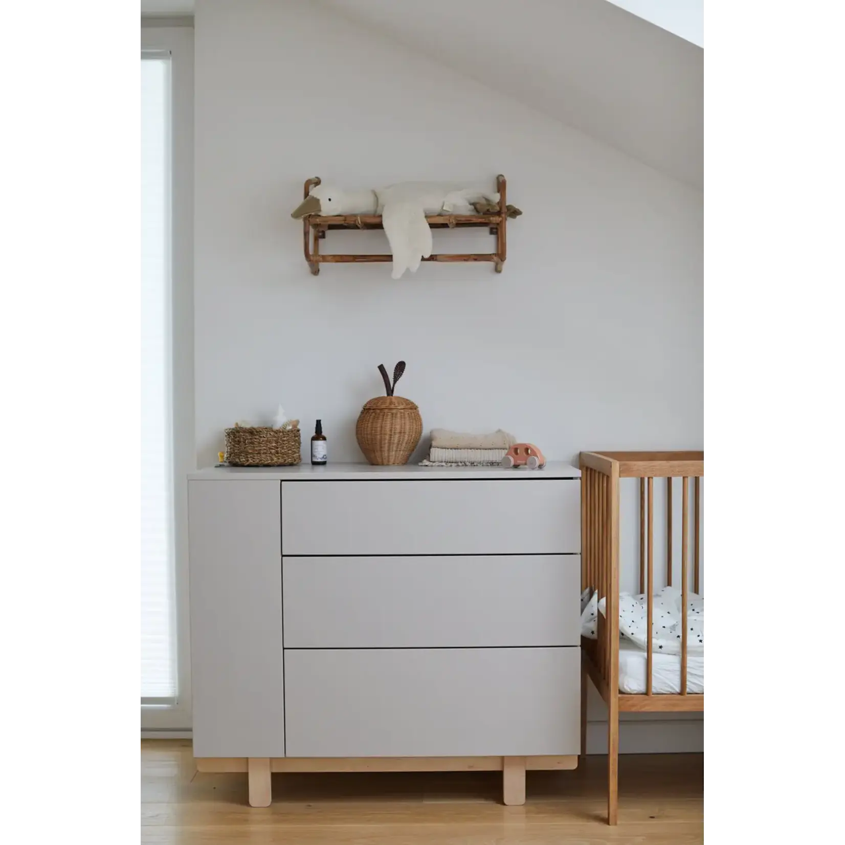 WoodLuck Commode Basic met boekenkast - Cashmere