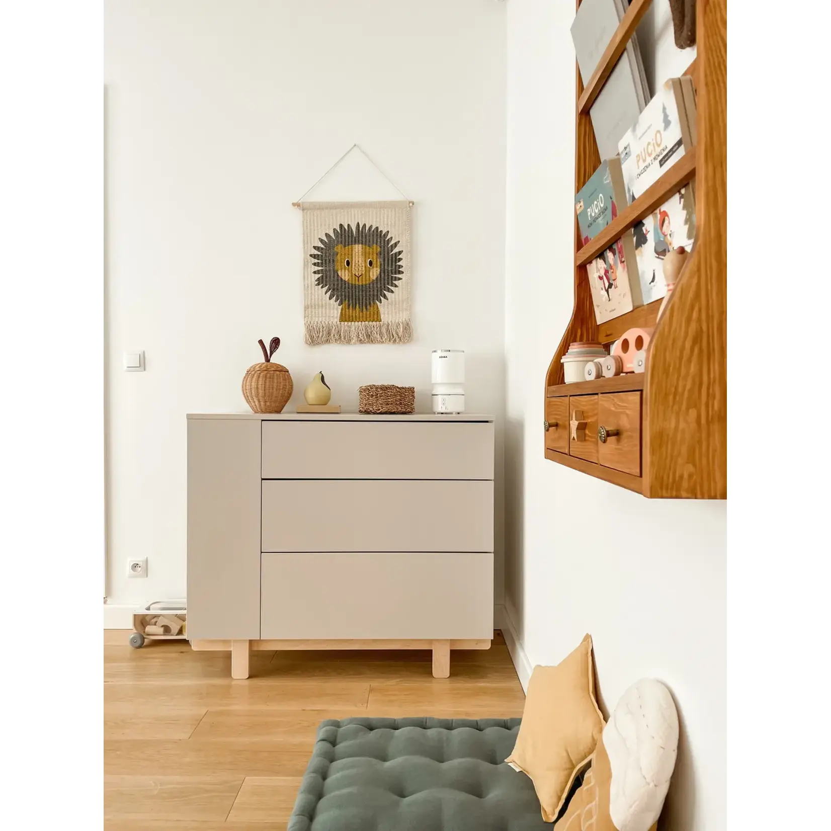 WoodLuck Commode Basic met boekenkast - Cashmere