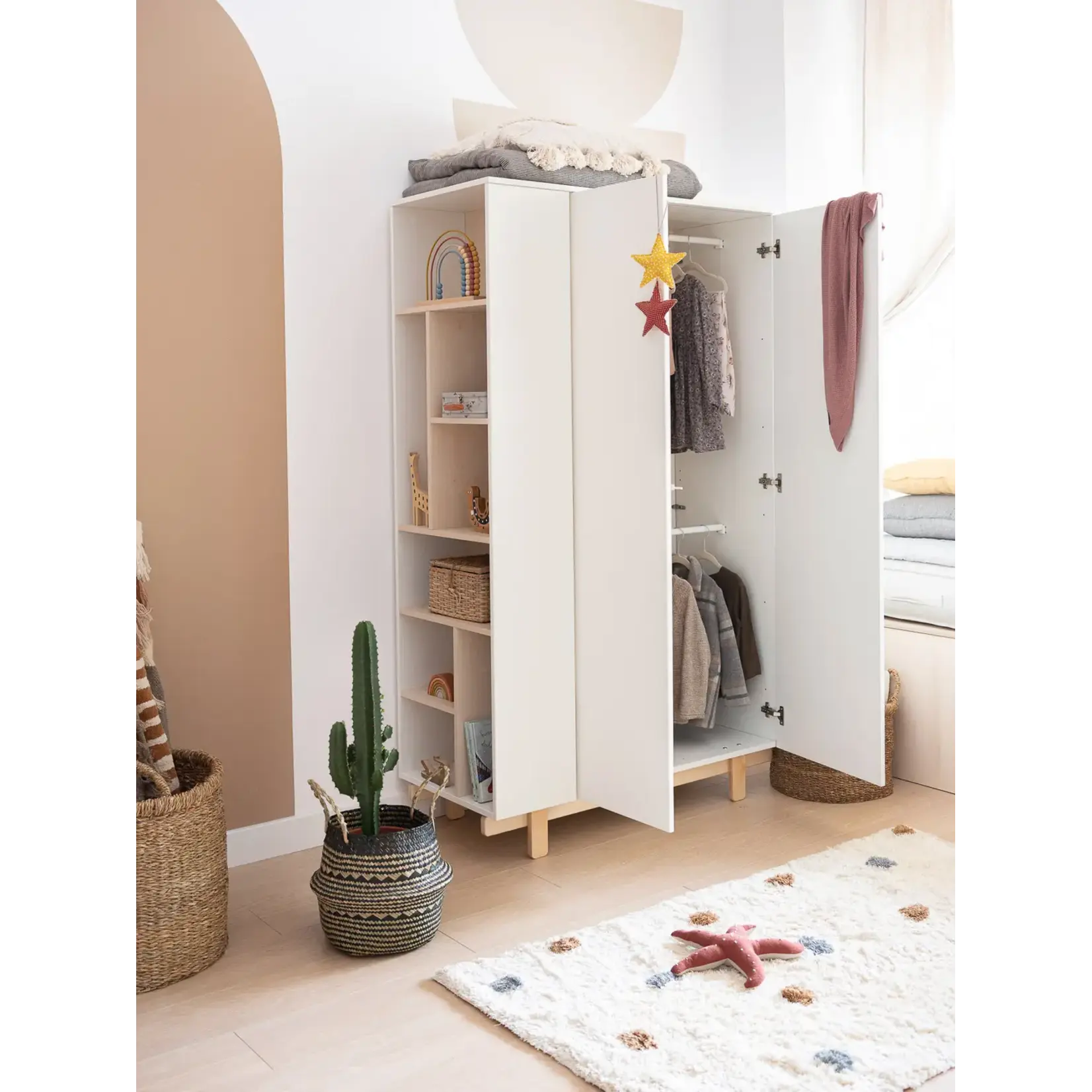 WoodLuck Kledingkast Basic Wood Luck - White