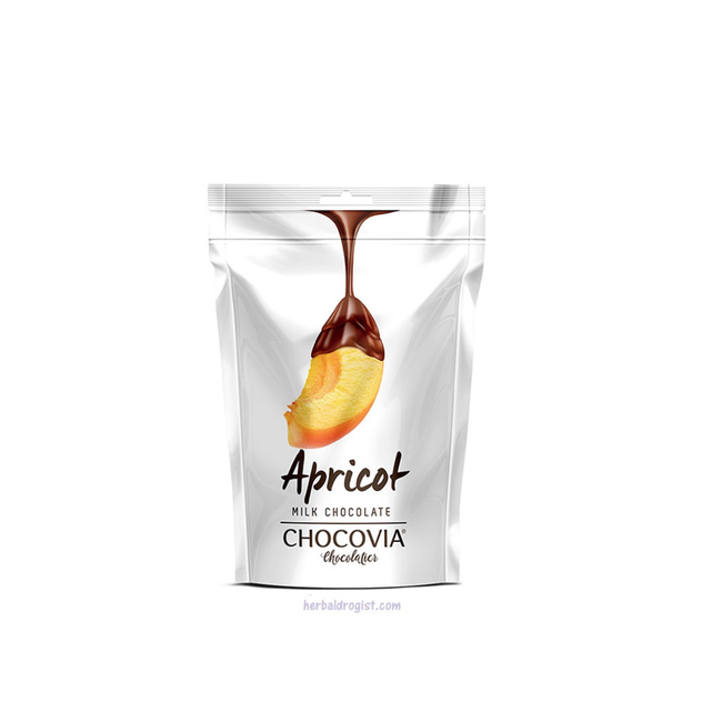 Chocovia  Chocovia Abrikozen met melkchocolade 120g