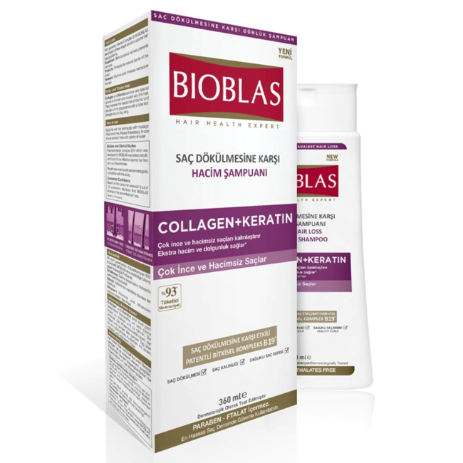 Bioblas Collageen + Keratine Shampoo 360 ml