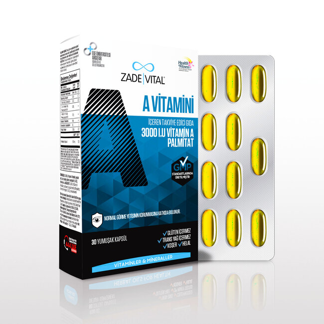 Zade Vital Vitamine A 30 Zachte Capsules