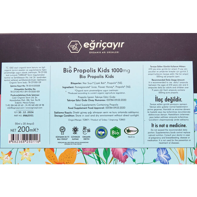 Egricayir Eğriçayır BIO Propolis Kids 20 Ampullen