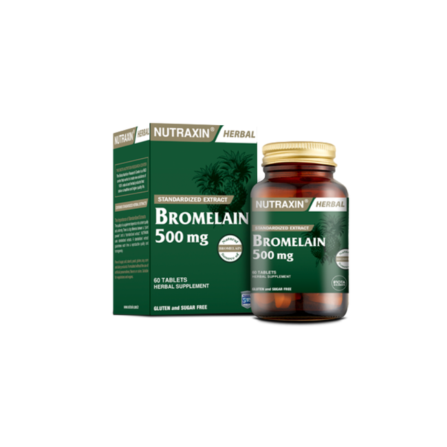 Nutraxin   Bitkisel Bromelain 500 mg 60 tablet