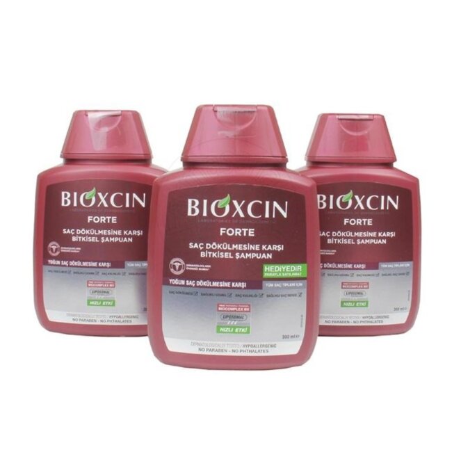 Bioxcin Shampooing Bioxcin Forte 3x300 ml (3 achetés, 2 payés)