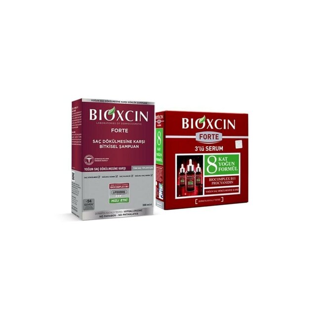Bioxcin Forte Shampoo 300 ml + Bioxcin Forte Serum Intensief Anti Haaruitval 3x50ml