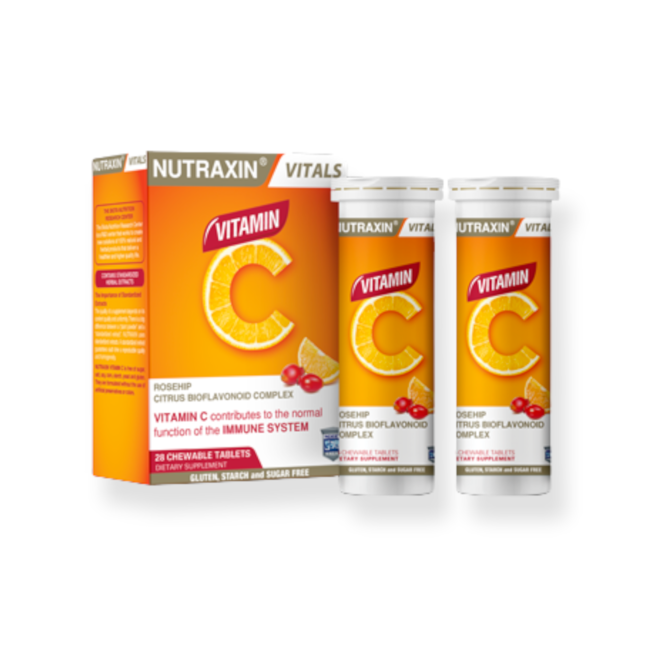 Nutraxin   Vitamine C + Rozenbottel + Bioflavonoiden - 28 capsules