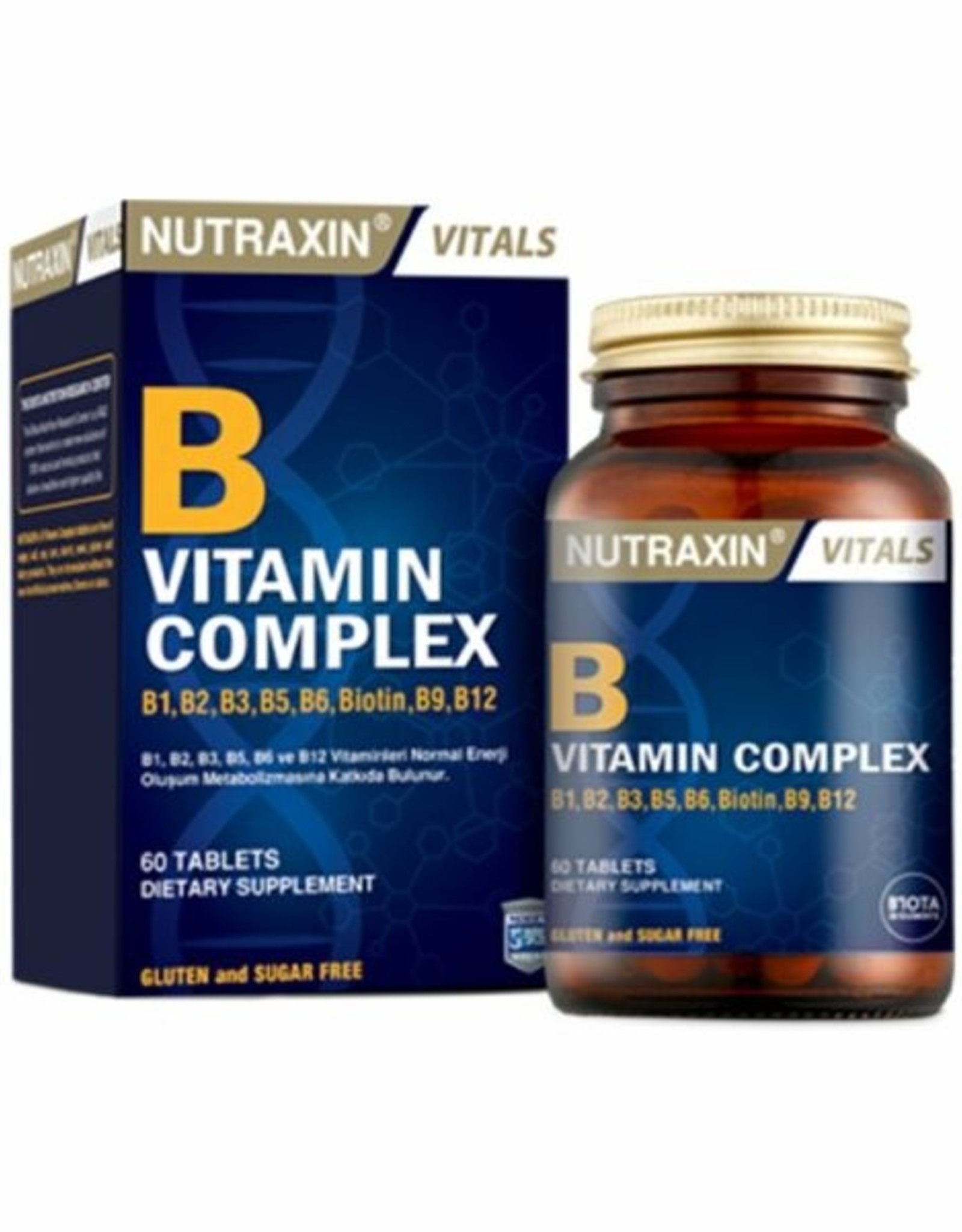 fragment Augment Voorschrijven Nutraxin Vitamine B Complex 60 stuks - Herbal Drogist