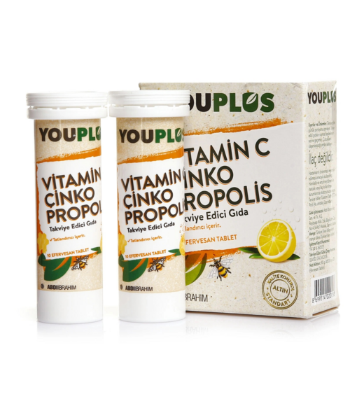 YouPlus Youplus Vitamina C, Zinc y Própolis – 20 comprimidos efervescentes