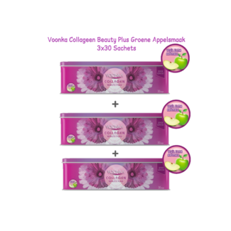 Voonka   Voonka Collagen Beauty Plus Green Apple Flavor 3x30 Sachets