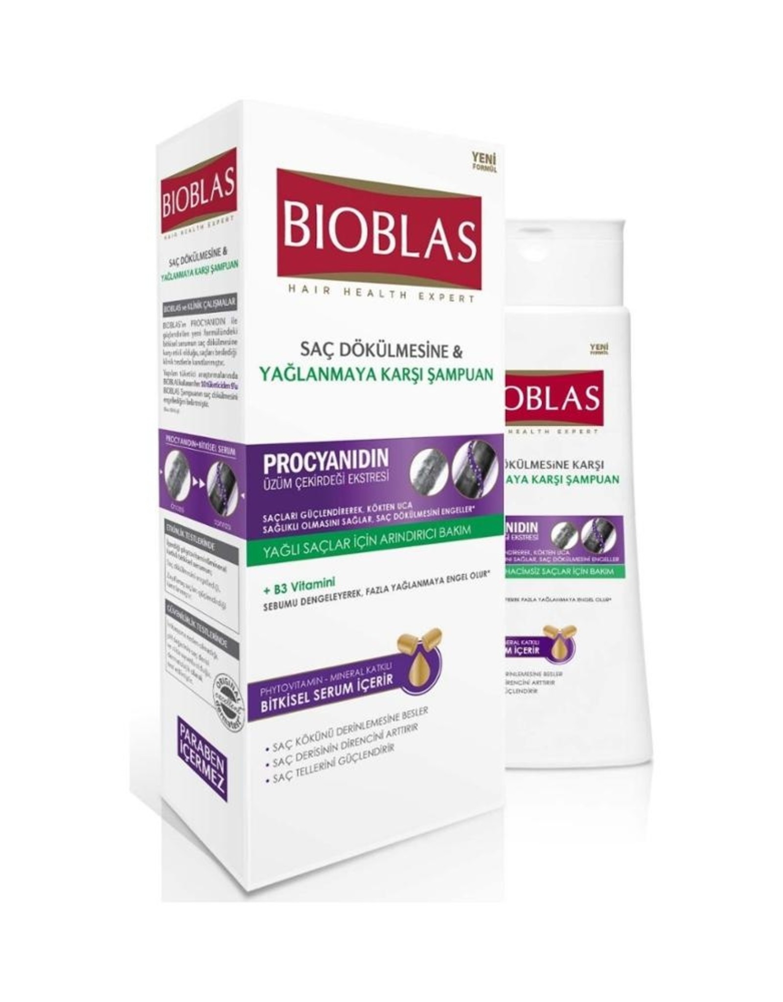 Bioblas Bioblas Procyanidin Anti-Haaruitval Shampoo Tegen Vet Haar 360 ml