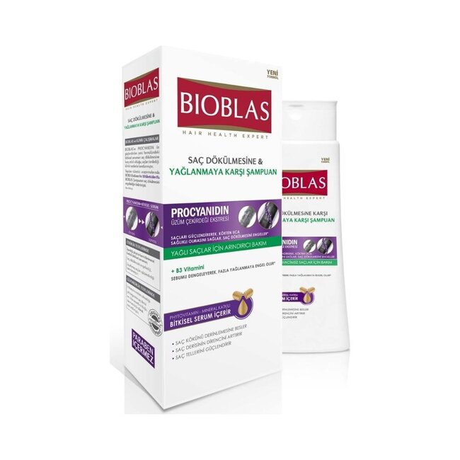 Bioblas Procyanidin Anti-Haaruitval Shampoo Tegen Vet Haar 360 ml