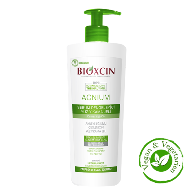 Bioxcin Acnium Sebum Dengeleyici Yüz Yıkama Jeli 500 ml (Akne için)