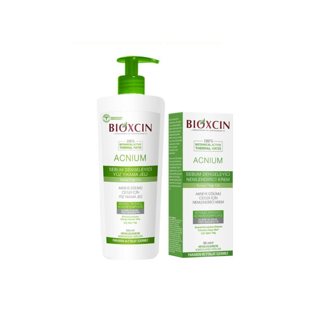 Bioxcin  Sebum Balancing Face Wash Gel+Hydraterende Crème