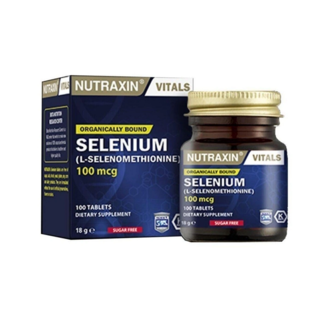 Nutraxin   Nutraxin Selenium 100 µg – L-Selenometiyonin İçeren 100 Tablet