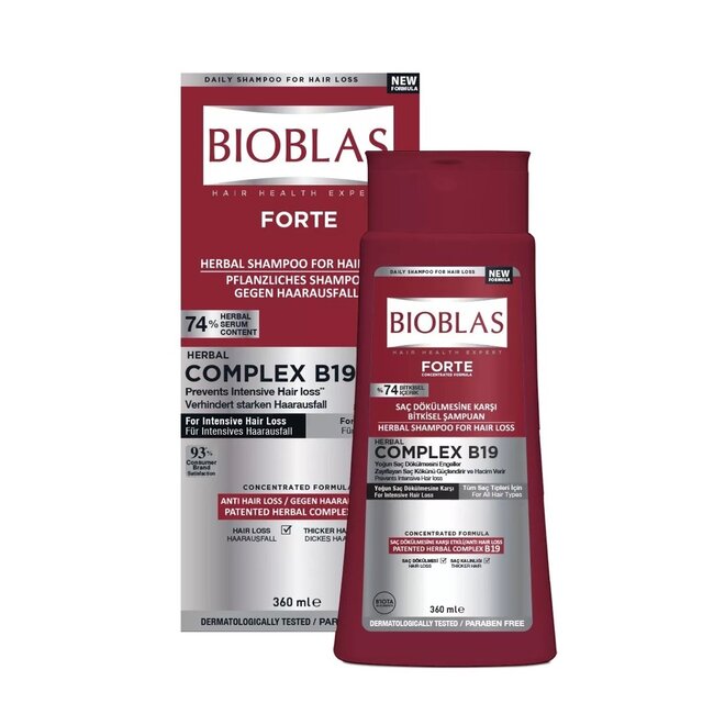 Bioblas Forte shampoo 360 ml (tegen intensieve haaruitval)