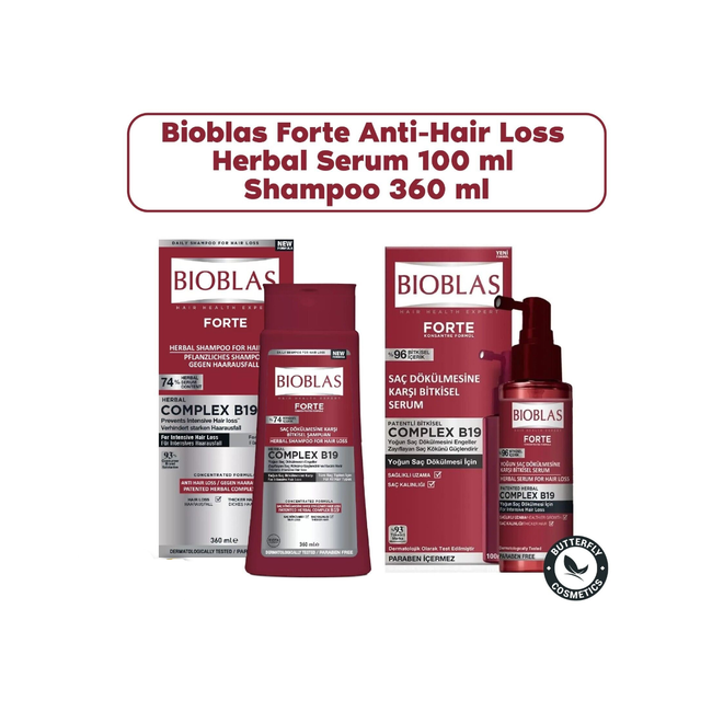 Bioblas Forte Anti-Haarausfall Kräuterserum 100 ml & Forte Shampoo 360 ml