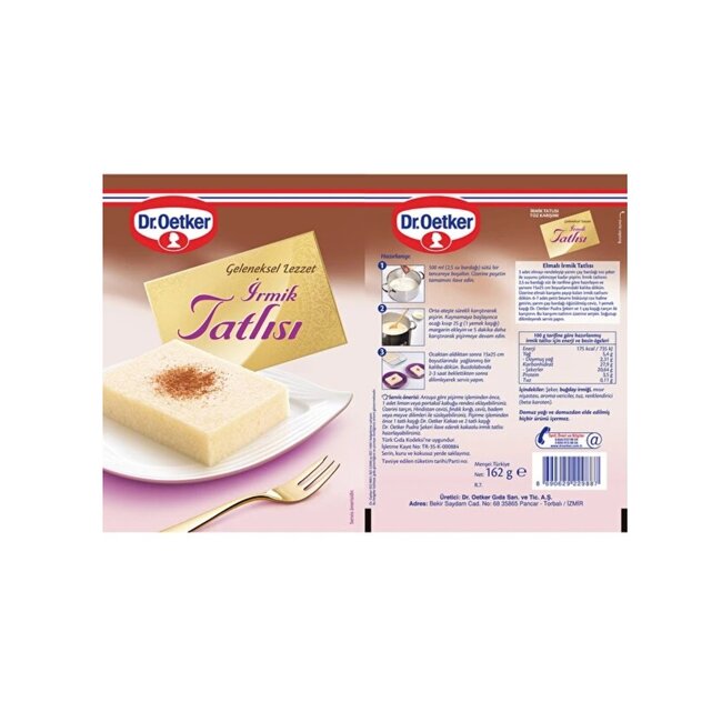 Dr Oetker İrmik Tatlısı 162g