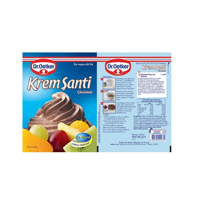 Dr Oetker Krem Şanti Çikolatalı 80 g