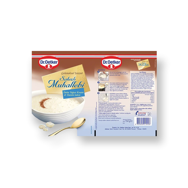Dr Oetker Muhallebi met Mastic Gum 150g (Turkse desserts)