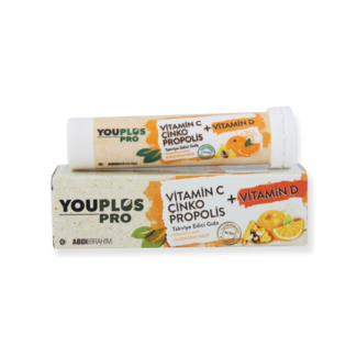 YouPlus Youplus Pro Vitamin C Çinko Propolis+D Vitamin 15 Efervesan Tablet