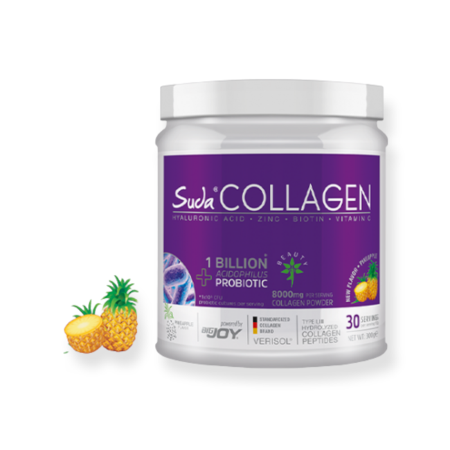Suda   Collageen+Probiotic met Ananassmaak Poeder 300g