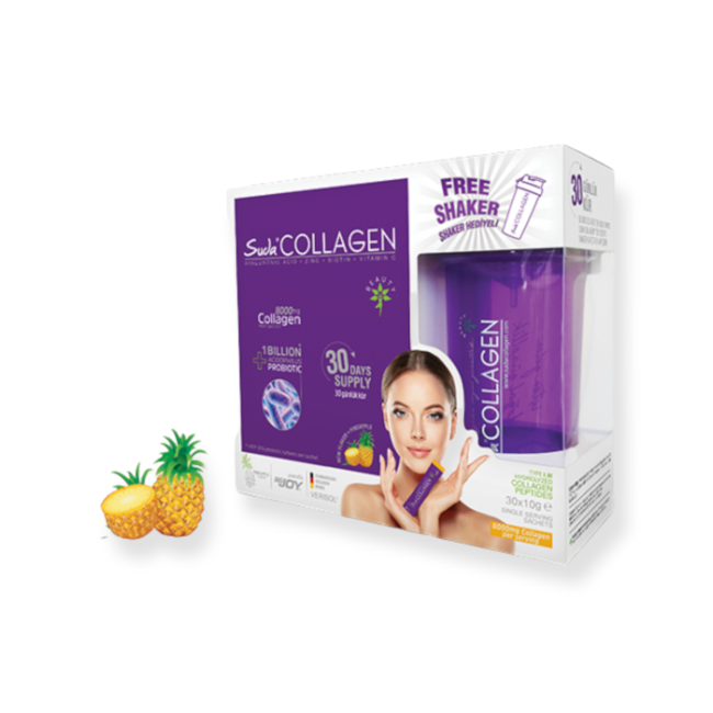 Suda    Collageen+Probiotic met Ananassmaak Sachets 30 x 10g