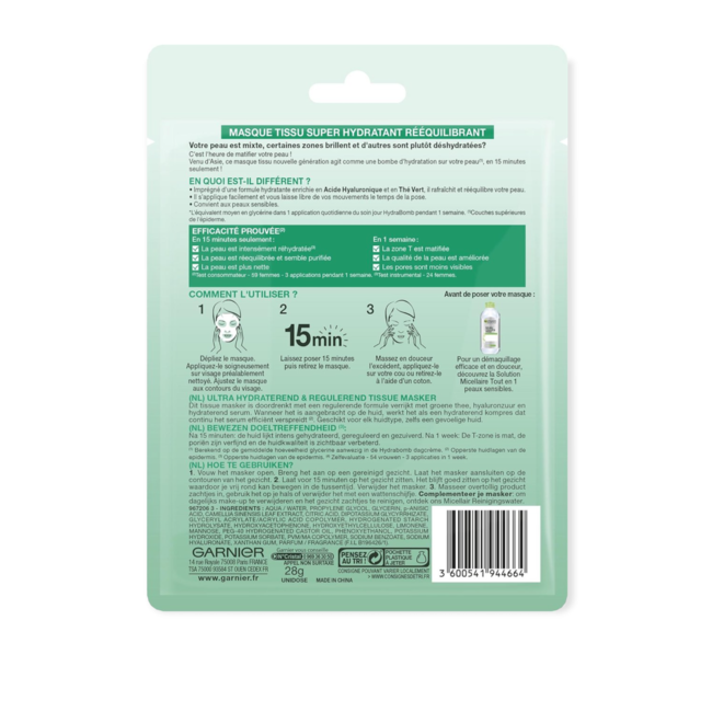 Garnier Garnier Skinactive Yüz Hydra Bomb Yüz Maskesi Karma/Yağlı Ciltler