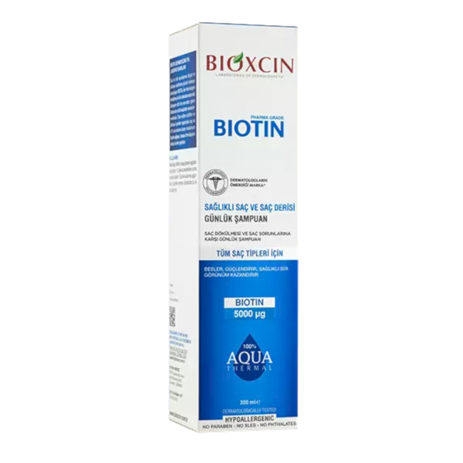 Bioxcin Biotin Şampuan Aqua Termal Sulu 300 ml (Saç dökülmesi ve kaşıntı sorunları için)