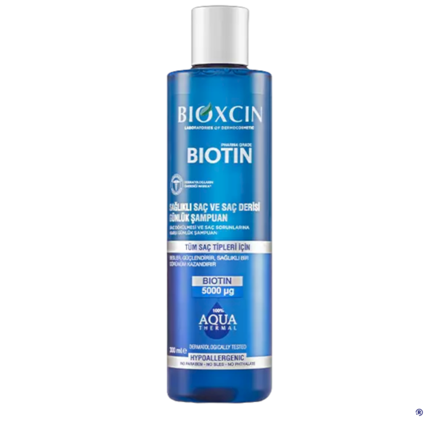 Bioxcin Biotin Shampoo Aqua Thermal Water (Against itchy scalp and hair loss)