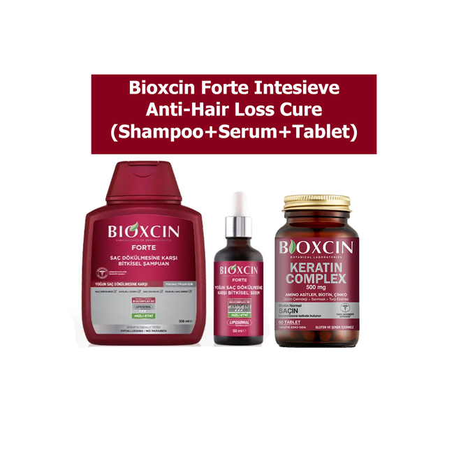 Bioxcin Forte Intesieve Anti-Haaruitval Kuur (Tablet+Shampoo+Serum)