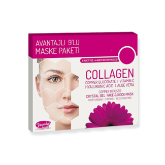 Voonka   Voonka Collagen Mask Combo 9 Adet Yüz ve Boyun Maskesi