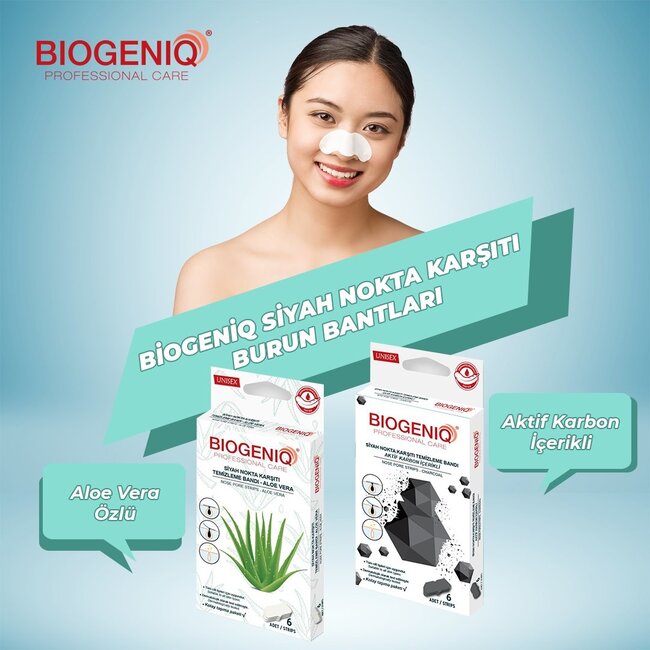 Biogeniq Activated Carbon Anti-Blackhead Cleansing Tape 6 Pcs
