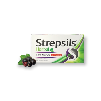 Strepsils Herbal Strepsi̇ls Herbal Kara Mürver Boğaz Pasti̇li̇ 16 Pastil