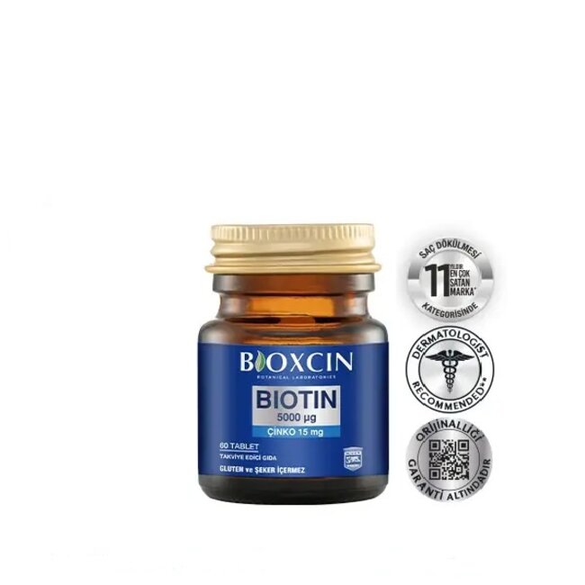 Bioxcin Biotin 5000 mg 60 Tablets + Gratis Biotin Shampoo 300 ml