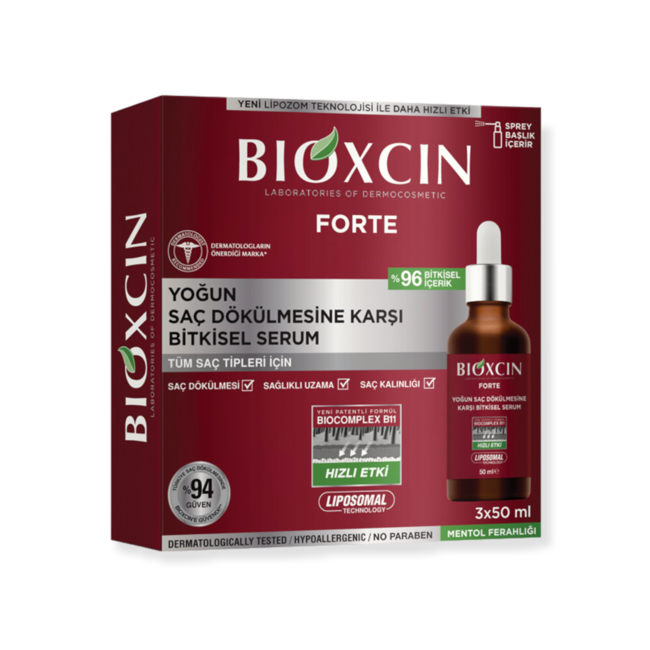 Bioxcin Sérum Forte Intensif Anti-Chute de Cheveux 3x50ml