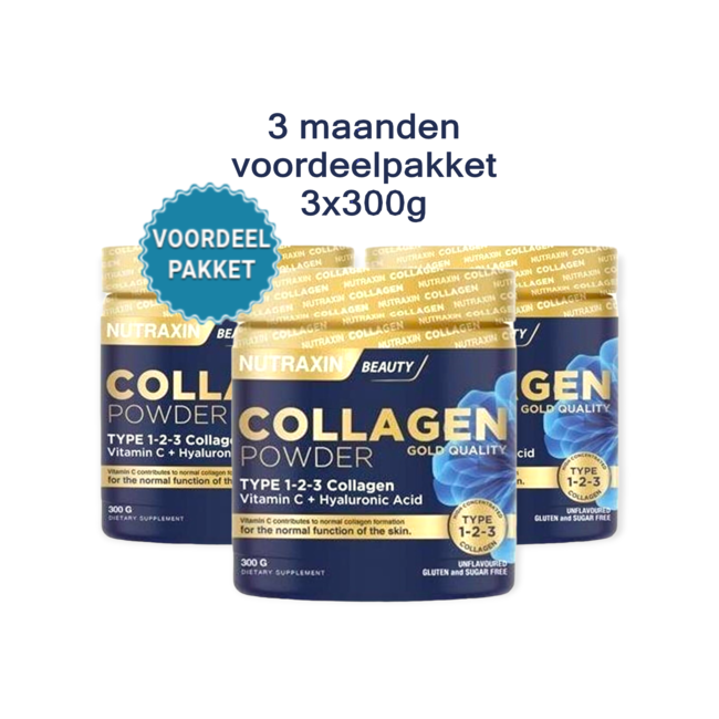 Nutraxin   Poudre de Collagène Multi Type 123 Hydrolisé 300g
