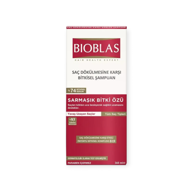 Bioblas Shampoing à l'extrait de lierre 360 ml (pour la chute de cheveux et les cheveux à croissance lente)