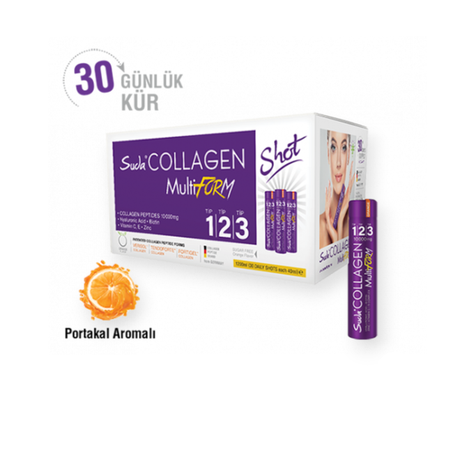 Suda   Orangengeschmack Multiform Kollagen Shot 30x40g Typ 1-2-3
