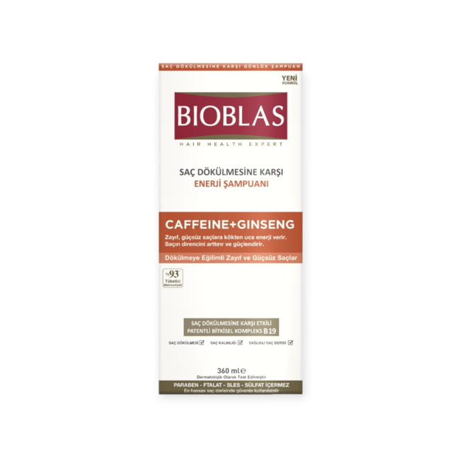 Bioblas Caffeine & Ginseng Energy Shampoo 360 ml