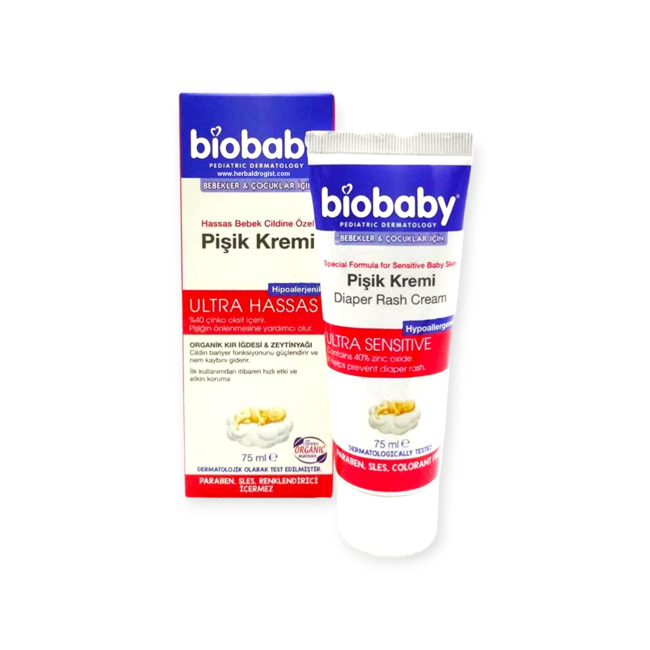 Biobaby  Hassas Bebek Cildine Özel Pişik Kremi 75 ml