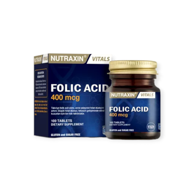 Nutraxin   Folsäure 400 mcg 100 Tabletten