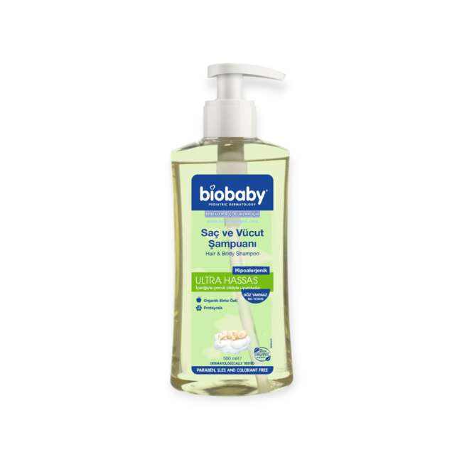 Biobaby Ultra Hassas Saç ve Vücut Şampuanı 500ml