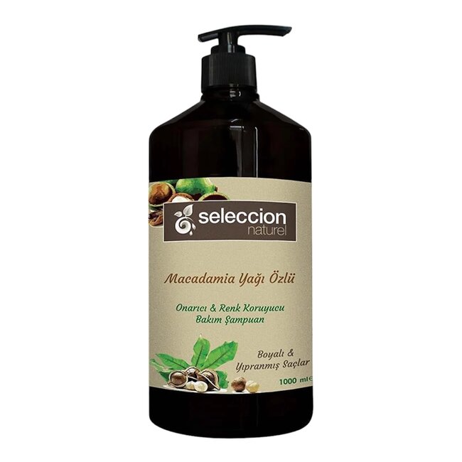 Seleccion Naturel Doğal Macadamia Özlü Şampuan 1000ml (boyalı ve yıpranmış saçlar için)