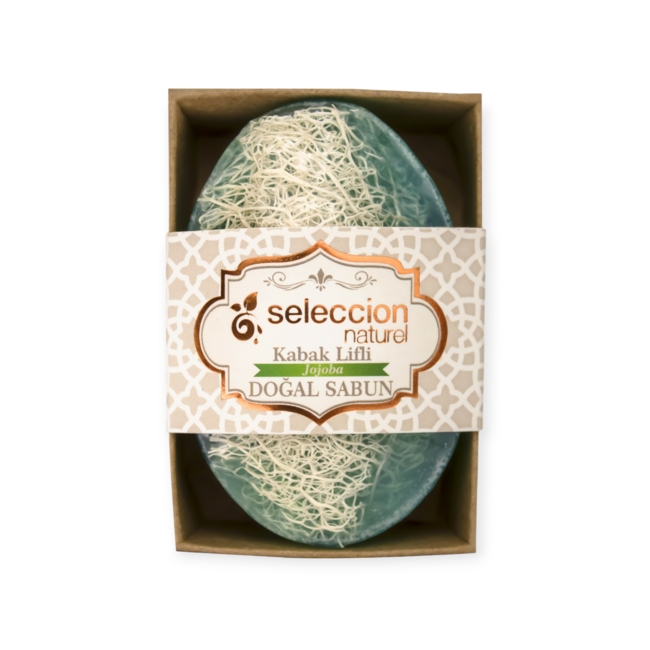 Seleccion Naturel Jojoba Zeep met natuurlijke Luffa Sponsjes 120 g