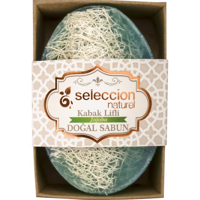 Seleccion Naturel Savon Jojoba avec Éponge Luffa Naturelle 120 g